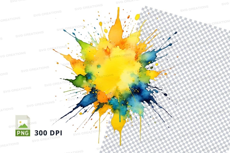 Colorful paint splatter
