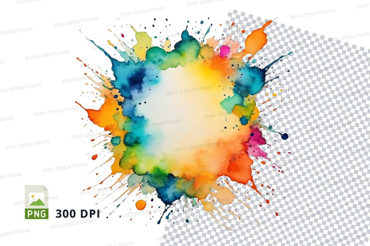 Colorful watercolor splash