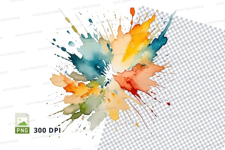 Colorful paint splatter example image 1