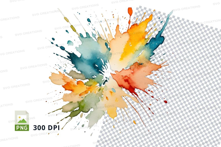 Colorful paint splatter