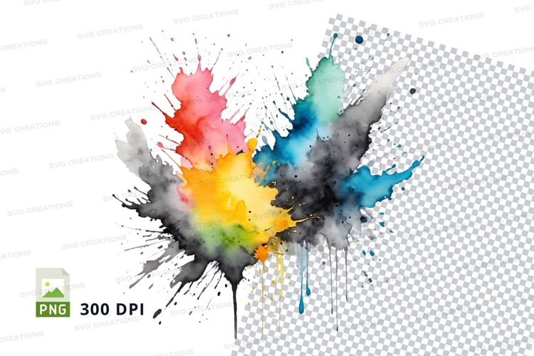 Colorful paint splatter
