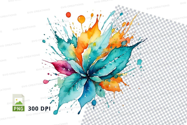 Vibrant watercolor flower