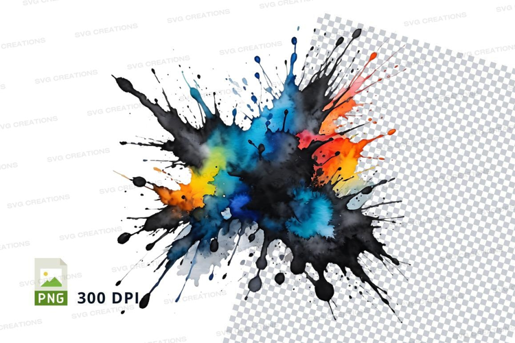 Colorful paint splatter