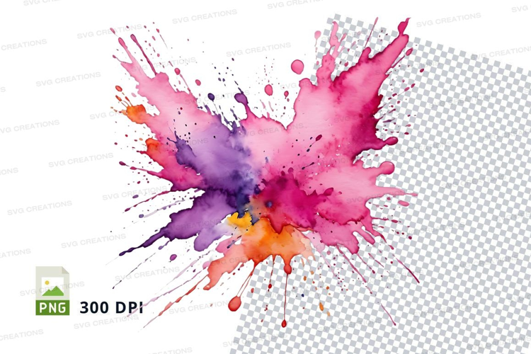 Colorful paint splatter