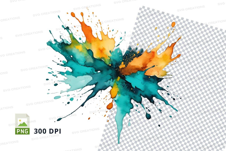 Colorful paint splatter