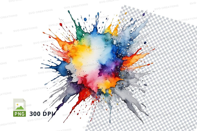 Colorful paint splatter