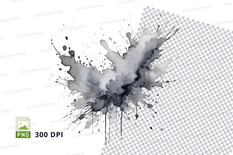 Abstract paint splatter example image 1