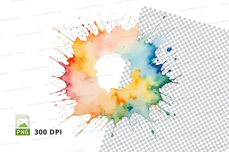 Colorful watercolor splash