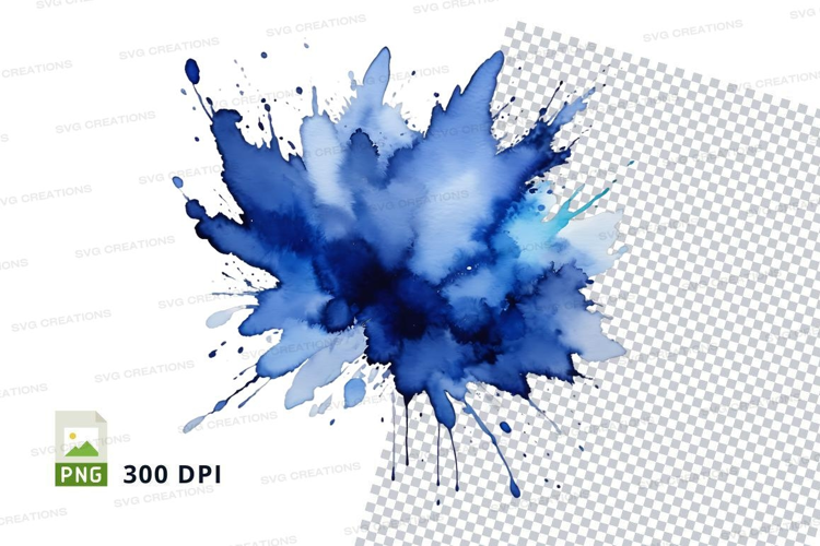 Blue watercolor splash