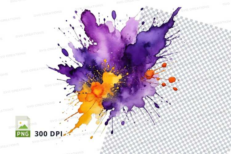 Vibrant watercolor splash