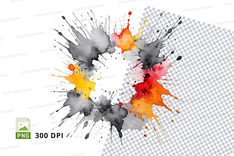Colorful paint splatter