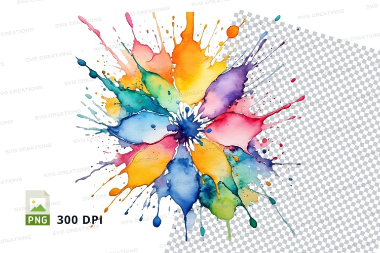 Colorful paint splatter