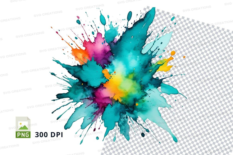 Colorful paint splatter