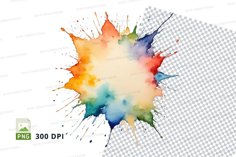 Colorful paint splatter