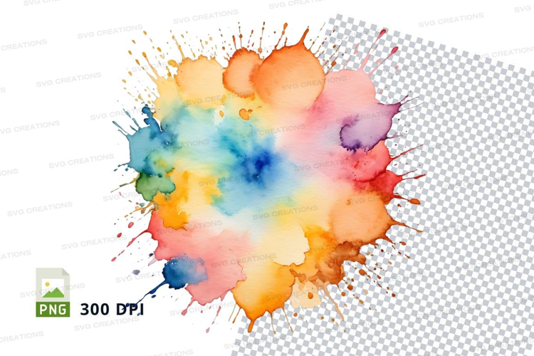 Colorful watercolor splash