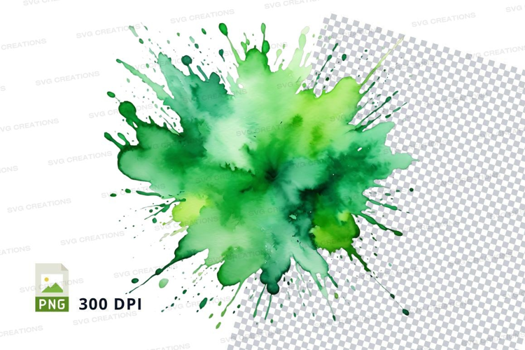 Green paint splatter