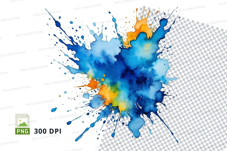 Watercolor paint splatter