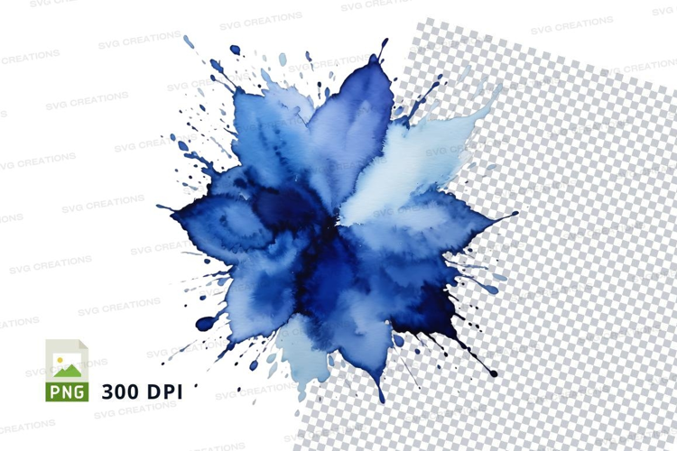 Blue watercolor splash