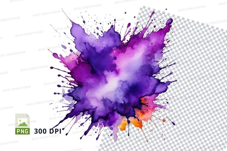 Vibrant purple paint splatter