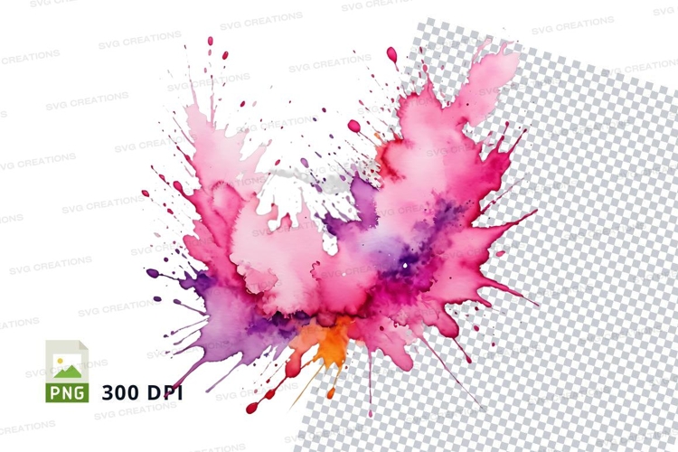 Pink and purple paint splash
