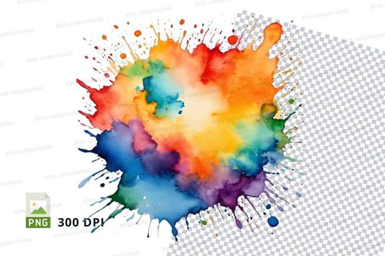 Colorful watercolor splash