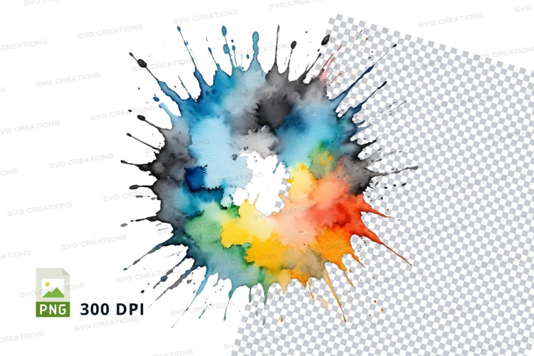 Colorful paint splatter