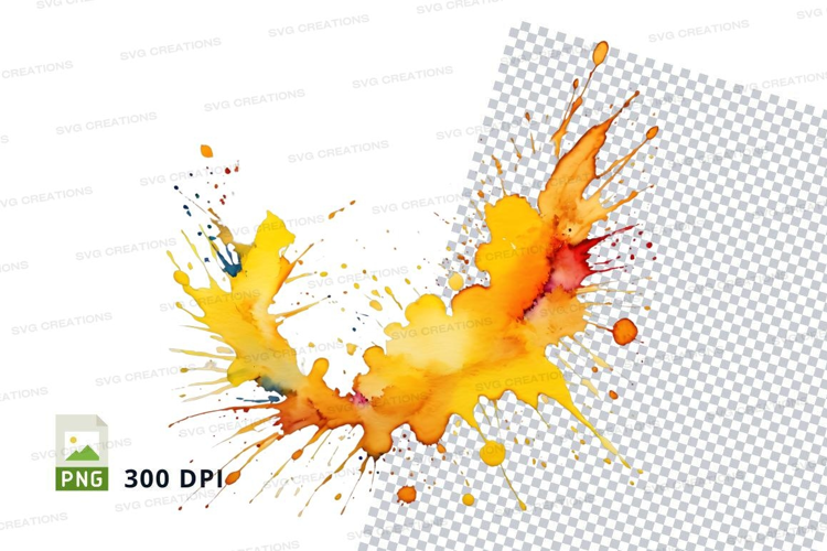 Vibrant paint splatter