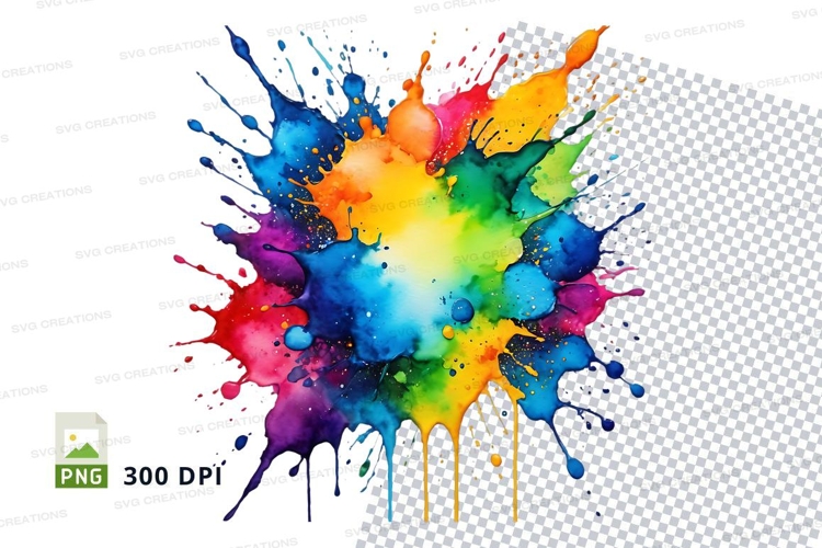 Colorful paint splatter
