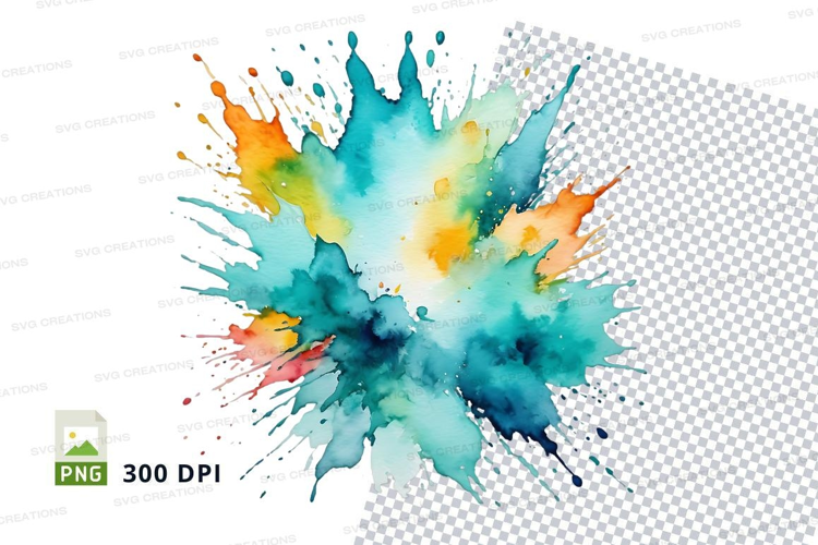 Colorful watercolor splash