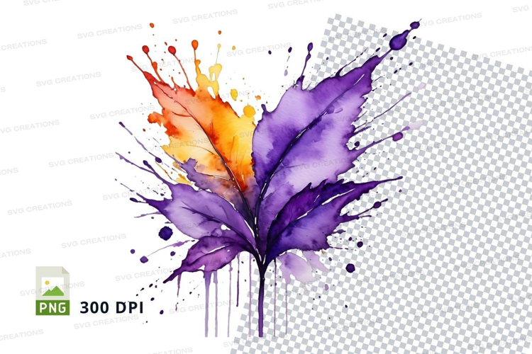Vibrant watercolor flower