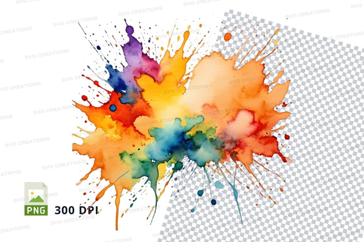 Vibrant watercolor splash