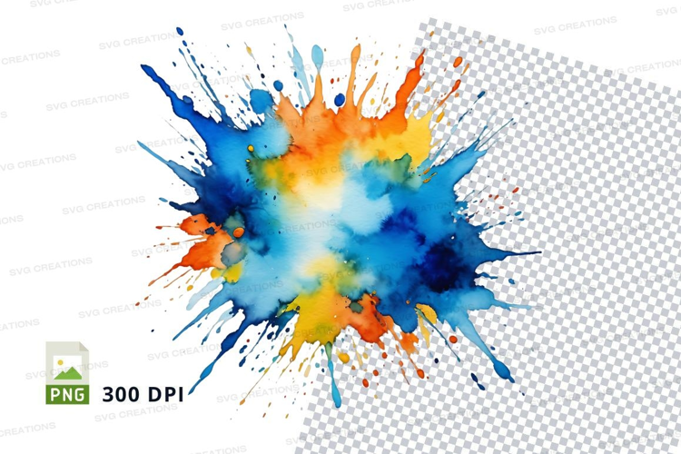 Colorful paint splatter