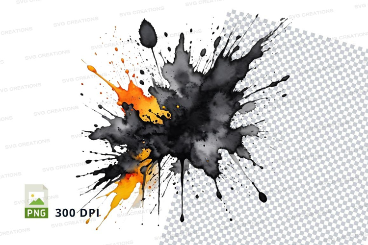 Abstract paint splatter
