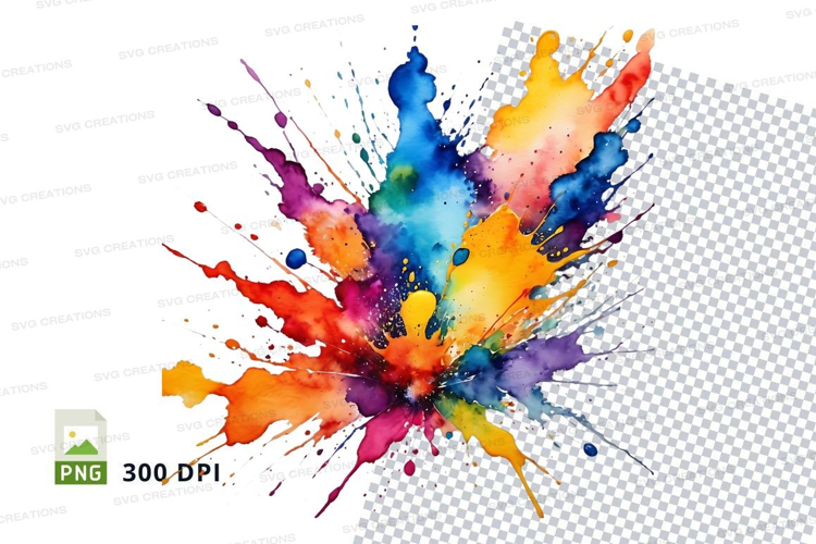 Colorful paint splatter