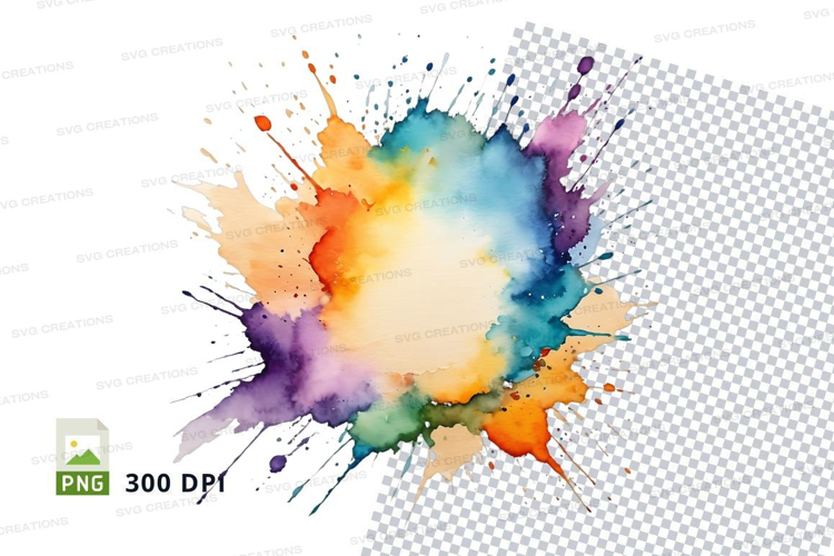 Colorful watercolor splash