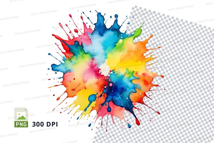 Colorful paint splatter