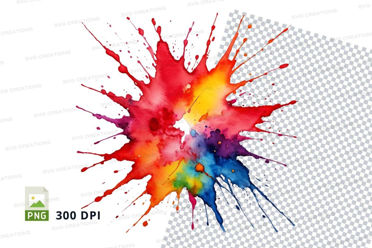 Colorful paint splatter