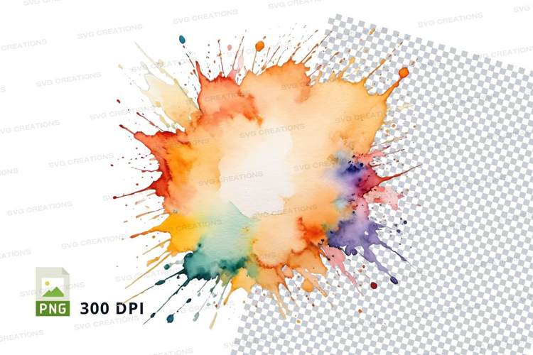 Vibrant watercolor splash