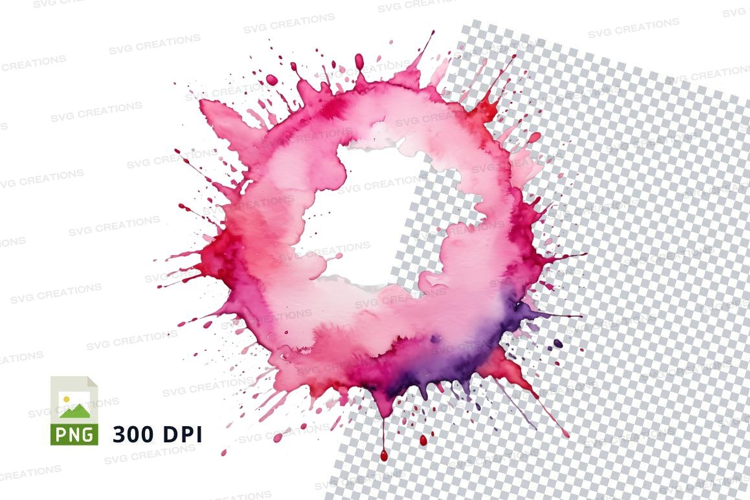 Watercolor paint splat