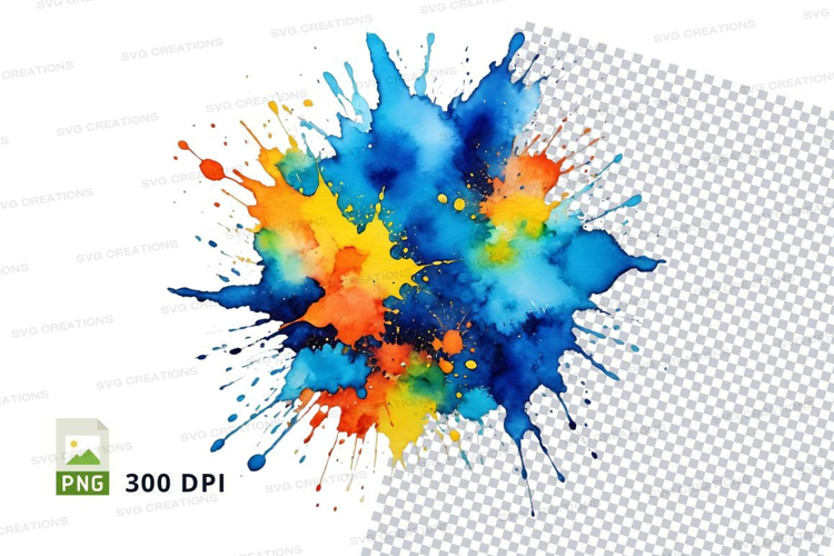Colorful paint splatter