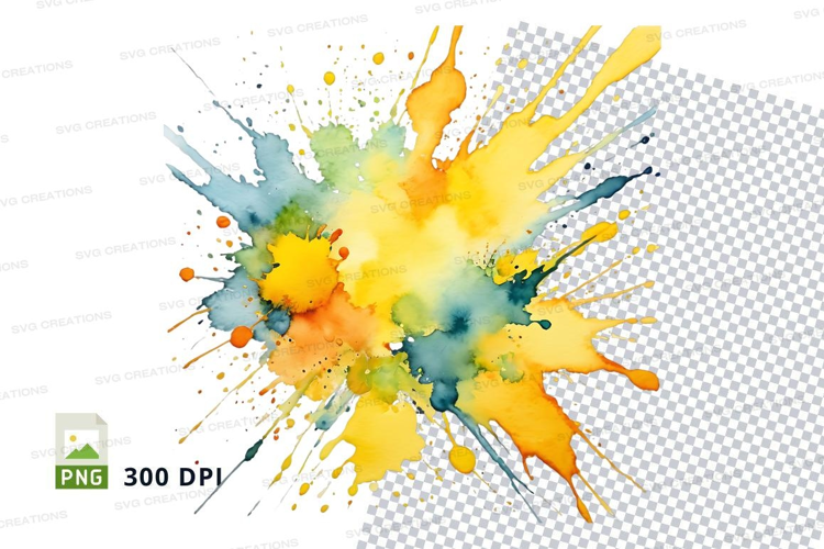 Vibrant watercolor splash