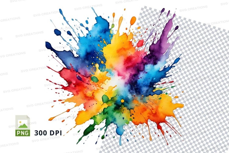 Colorful splash of paint