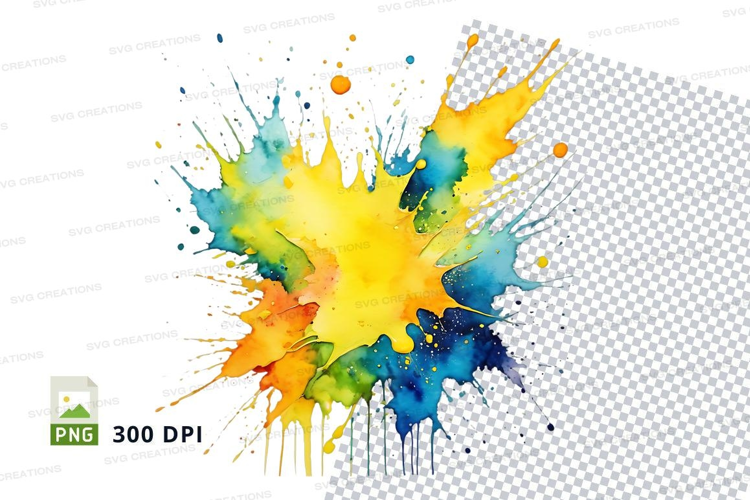 Colorful paint splatter