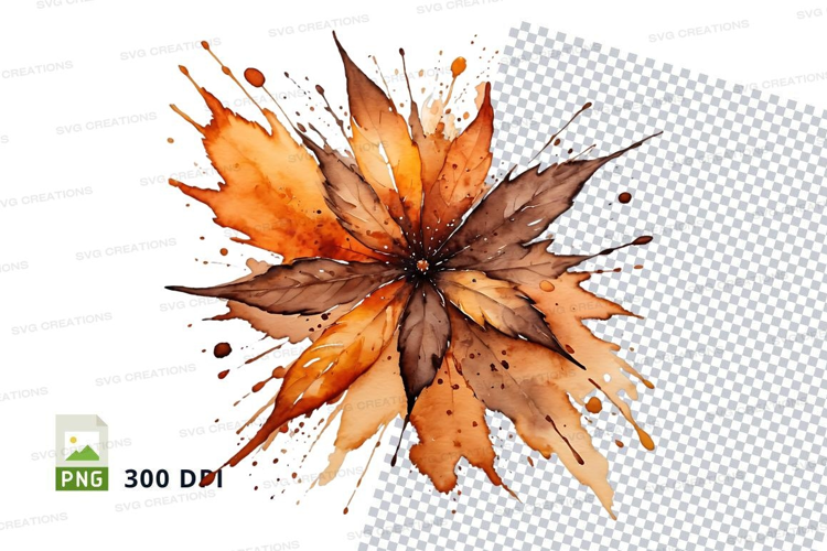 Autumn leaf splash