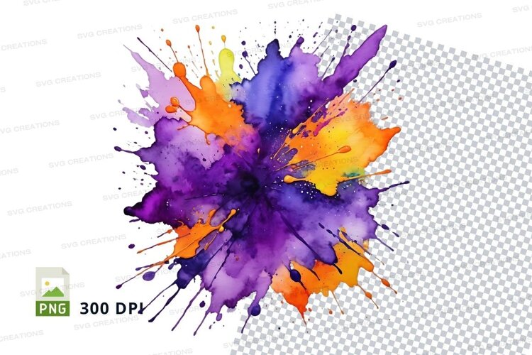 Colorful paint splatter example image 1