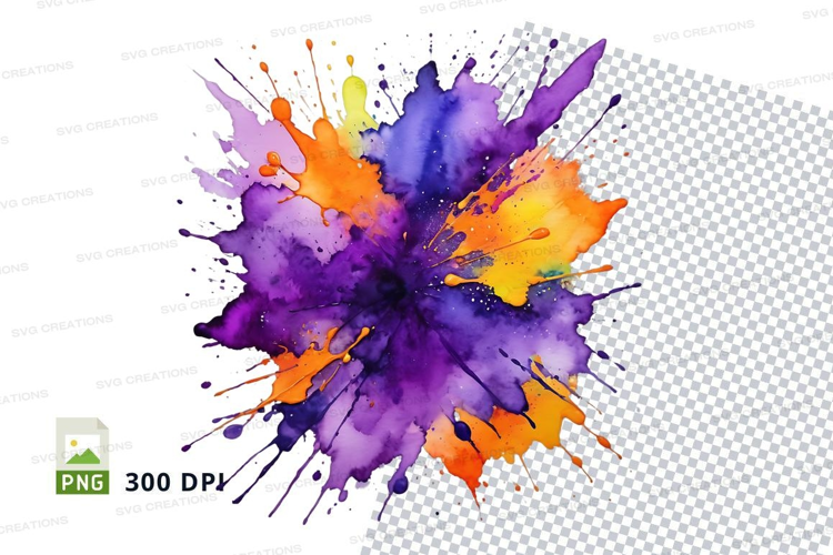 Colorful paint splatter