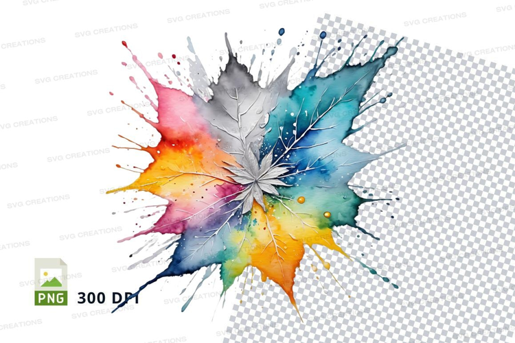 Colorful feather splash