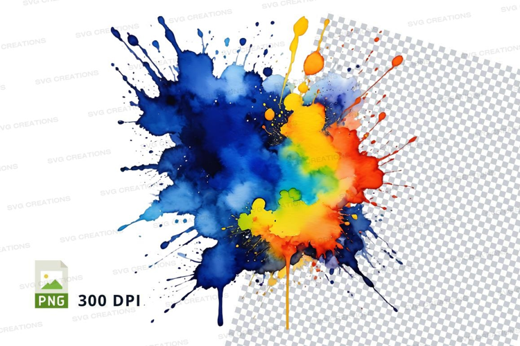 Colorful paint splatter