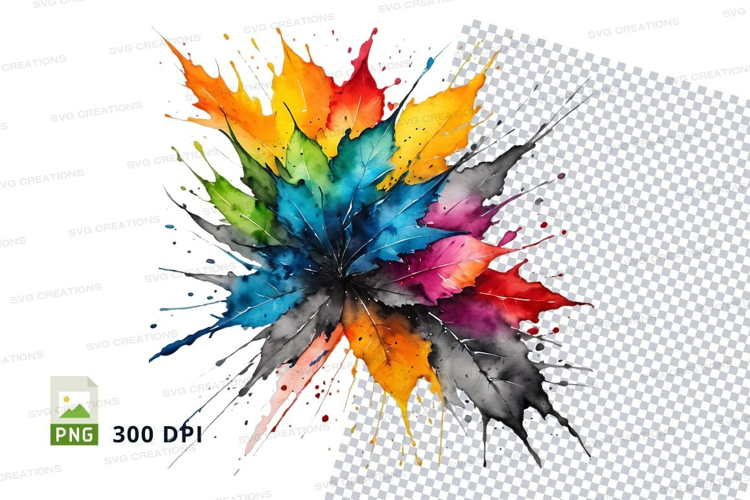 Colorful paint explosion