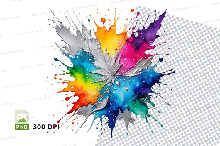 Colorful leaf splash
